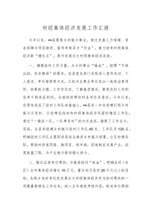 村经集体经济发展工作汇报.docx