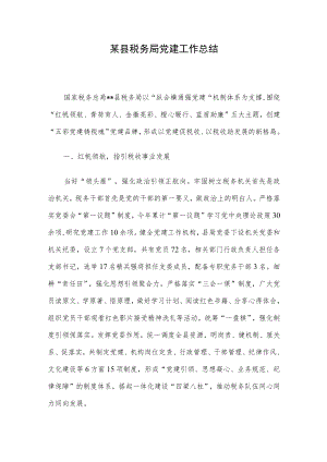 某县税务局党建工作总结.docx