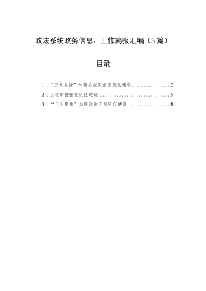 政法系统政务信息、工作简报汇编（3篇）.docx