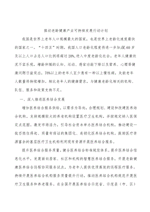 推动老龄健康产业可持续发展行动计划.docx