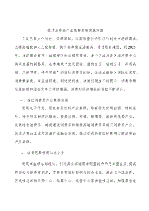 推动消费品产业集群发展实施方案.docx