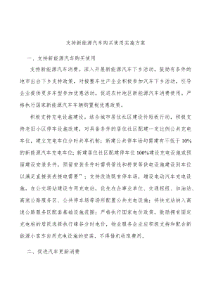 支持新能源汽车购买使用实施方案.docx