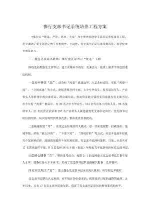 推行支部书记系统培养工程方案.docx