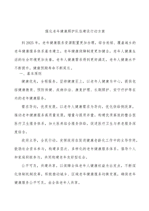 强化老健康照护队伍建设行动方案.docx