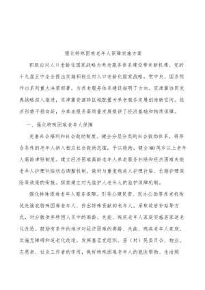 强化特殊困难老人保障实施方案.docx