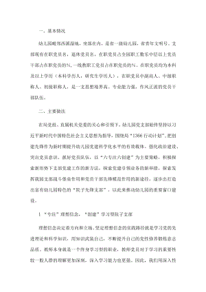 幼儿园党支部党建工作汇报材料.docx