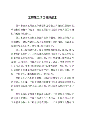 工程施工项目管理规定.docx