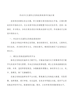 形成多元化国际应急物流通道清单实施方案.docx