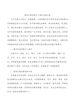 建设区域消费中心城市实施方案.docx