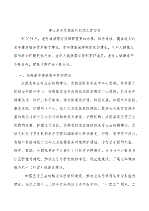 建设老友善医疗机构工作方案.docx