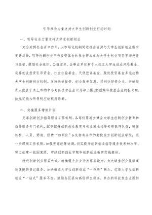 引导社会力量支持大学生创新创业行动计划.docx