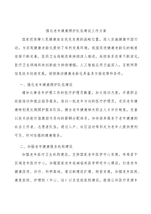 强化老健康照护队伍建设工作方案.docx