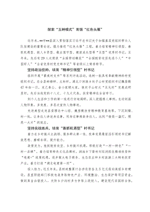 探索“五种模式”育强“红色头雁”.docx