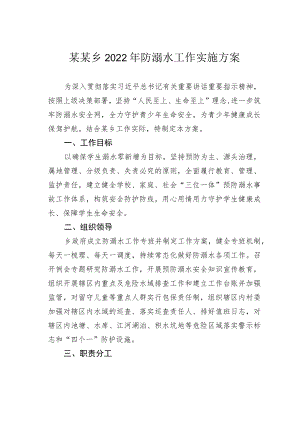 某某乡2022防溺水工作实施方案.docx