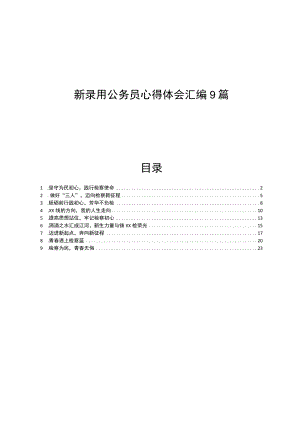 新录用公务员心得体会汇编9篇.docx