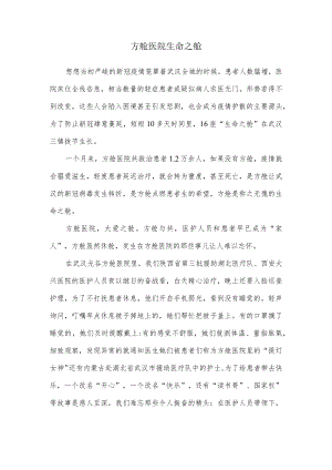 方舱介绍作文300字.docx