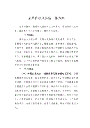 某某乡移风易俗工作方案.docx