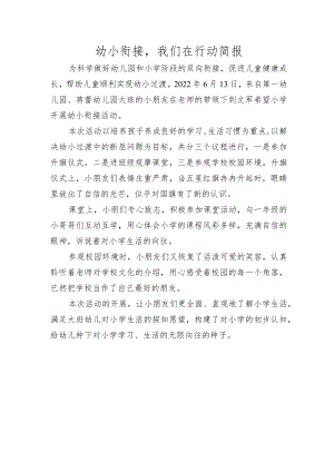 幼小衔接我们在行动简报.docx