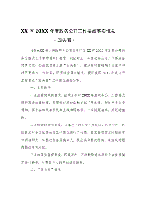 XX区2021年度政务公开工作要点落实情况“回头看”自查报告.docx
