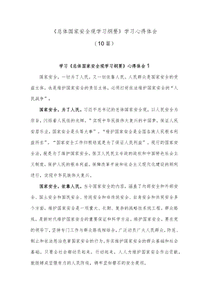 (10篇)《总体国家安全观学习纲要》学习心得体会.docx