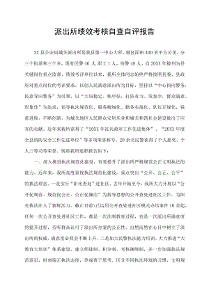 派出所绩效考核自查自评报告.docx