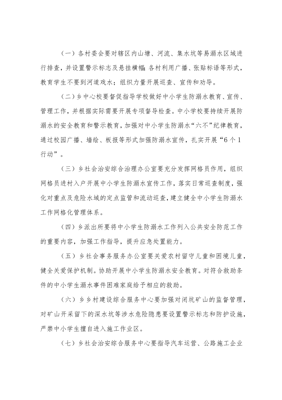 XX乡开展防溺水集中宣传巡查工作实施方案.docx_第2页