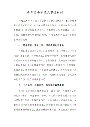 青年团干部风采事迹材料.docx