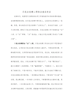 示范点创建心得体会座谈发言.docx
