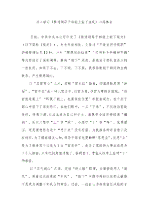 深入学习《推进领导干部能上能下规定》心得体会3篇(1).docx