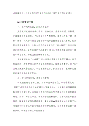 县区发改委经发局2022年工作总结2023年工作计划.docx