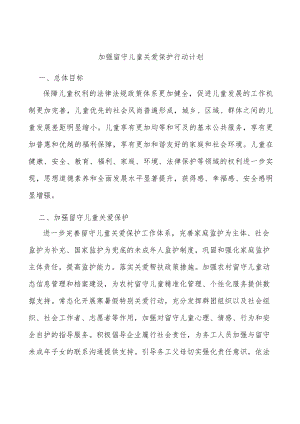 加强留守儿童关爱保护行动计划.docx
