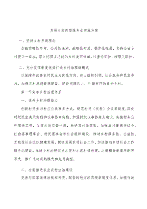 发展乡村新型服务业实施方案.docx