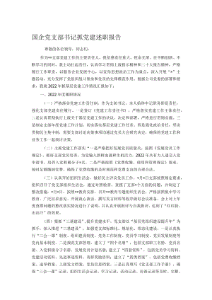 国企党支部书记抓党建述职报告.docx