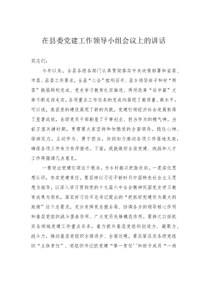 在县委党建工作领导小组会议上的讲话.docx