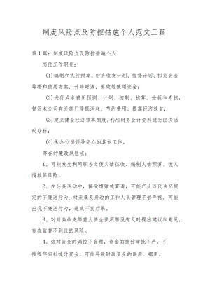 制度风险点及防控措施个人范文三篇.docx