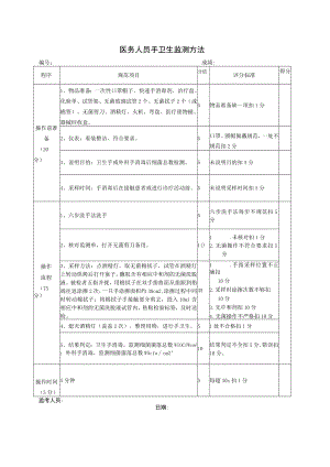 医务人员手卫生监测方法.docx