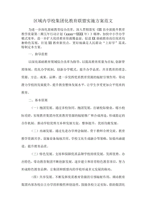 区域内学校集团化教育联盟实施方案范文.docx