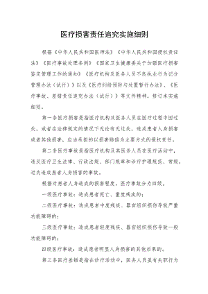 医疗损害责任追究实施细则.docx