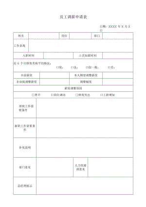 员工调薪申请表.docx