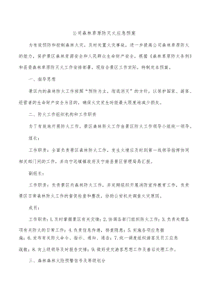 公司森林草原防灭火应急预案.docx