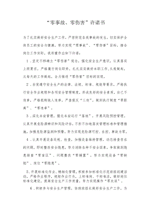 员工“零事故、零伤害”承诺书.docx