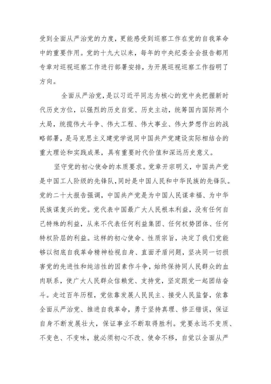 区委巡察办主任关于“全面从严治党永远在路上”的研讨发言提纲.docx_第2页