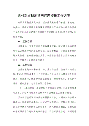 农村乱占耕地建房问题摸排工作方案.docx
