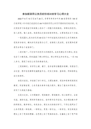 参加新录用公务员初任培训班学习心得大全.docx