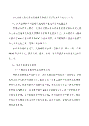 加大金融机构对基础设施建设和重大项目的支持力度行动计划.docx