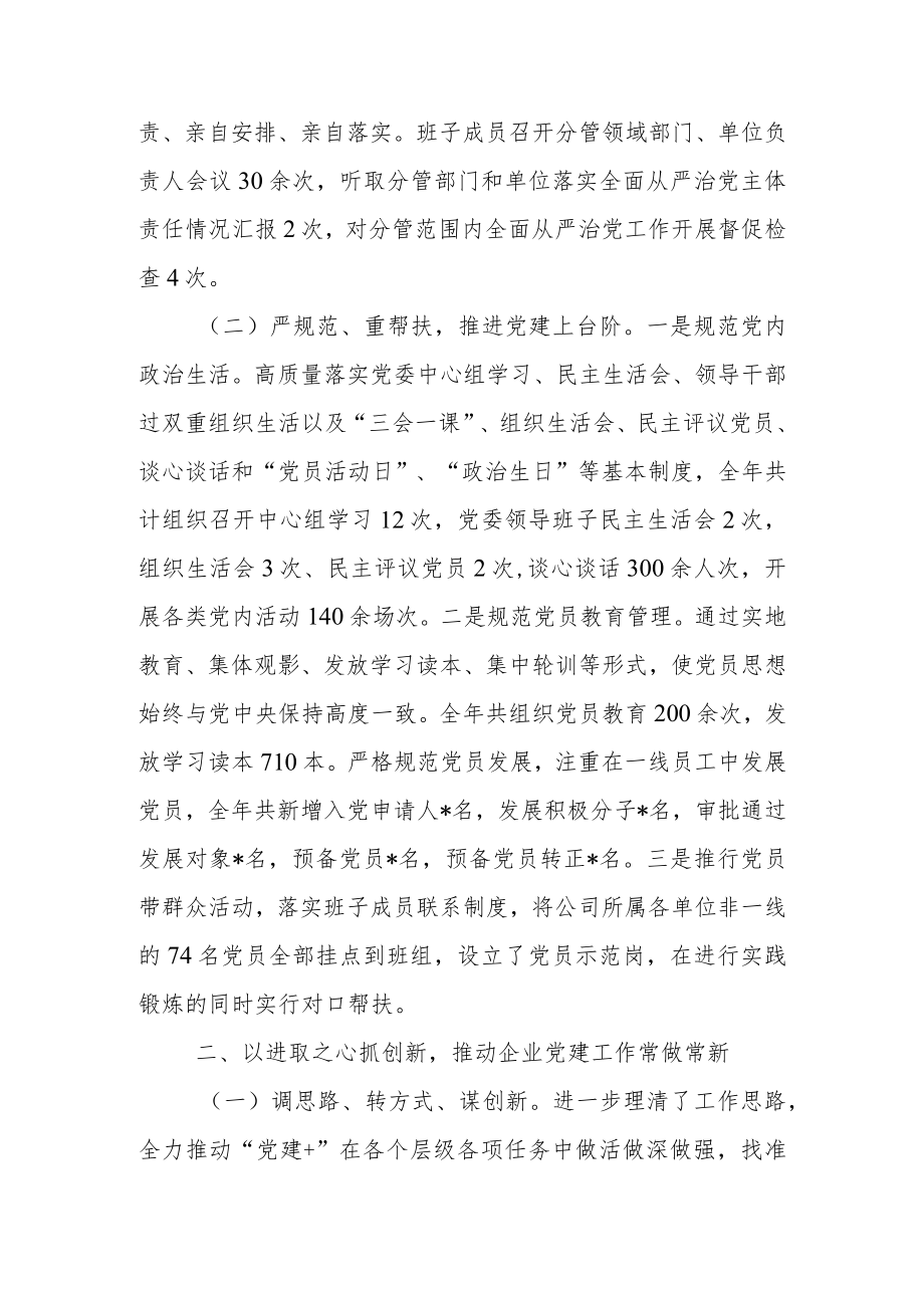 公司党委书记2022年述职述德述廉报告.docx_第3页