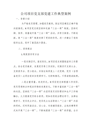 公司项目党支部党建工作典型案例.docx