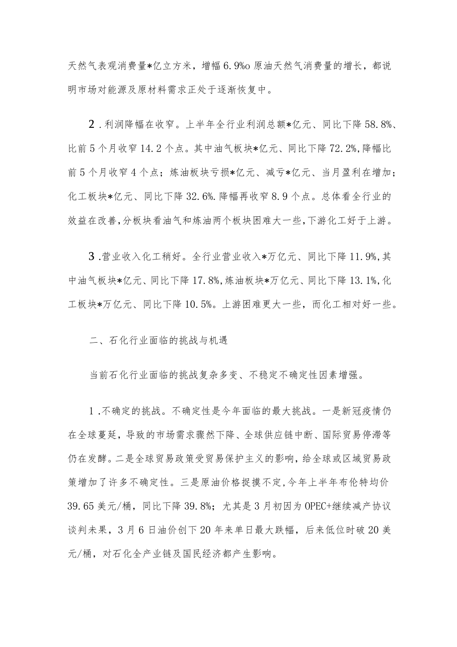 副会长在石油和化工行业经济形势分析会上的讲话.docx_第2页