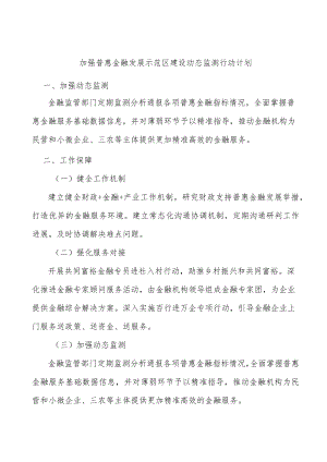 加强普惠金融发展示范区建设动态监测行动计划.docx
