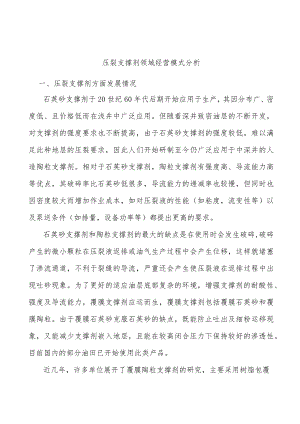 压裂支撑剂领域经营模式分析.docx